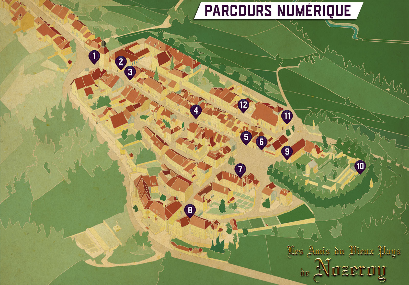 Plan du parcours numérique de Nozeroy